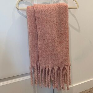 H&M Soft Pink Fringed Scarf